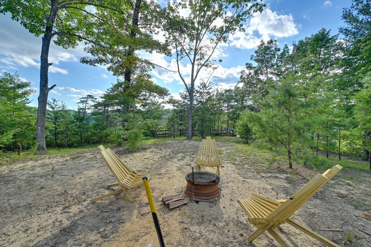 Fire pit at camp