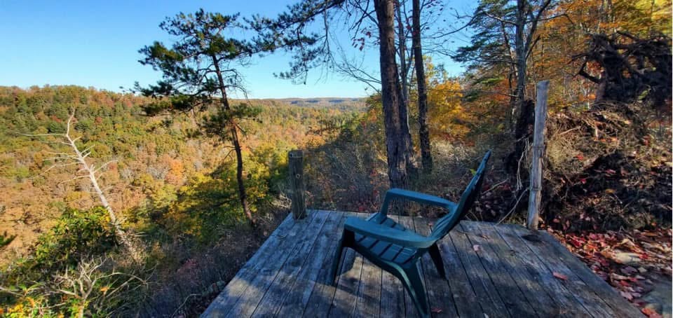 Autumn panorama from observation deck