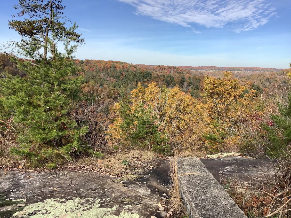 Rocky overlook in autumn